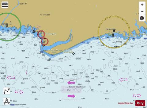 Pointe Curlew \xE0/to Baie Washtawouka Marine Chart - Nautical Charts App