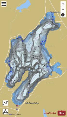 Lac Nominingue depth contour Map - i-Boating App