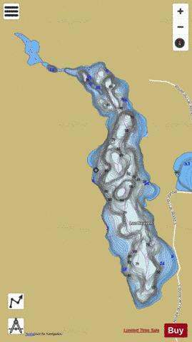 Lac Beaven depth contour Map - i-Boating App