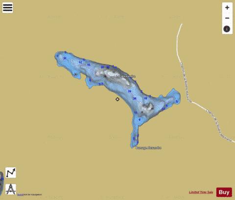 Alexandre Lac depth contour Map - i-Boating App