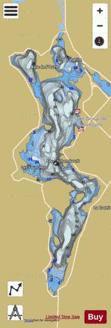 Archambault Lac depth contour Map - i-Boating App
