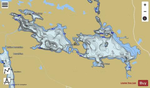 Beauchene Lac depth contour Map - i-Boating App