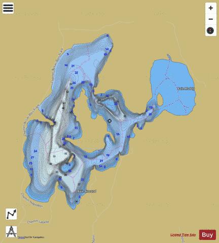 Bois Franc Lac depth contour Map - i-Boating App