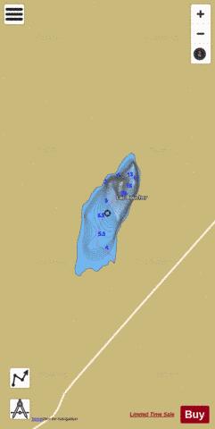 Boucher Lac depth contour Map - i-Boating App