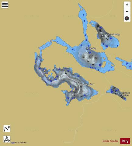 Brochet Lac Du depth contour Map - i-Boating App