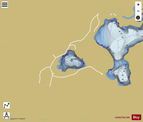 Cinq Cents Lac D depth contour Map - i-Boating App