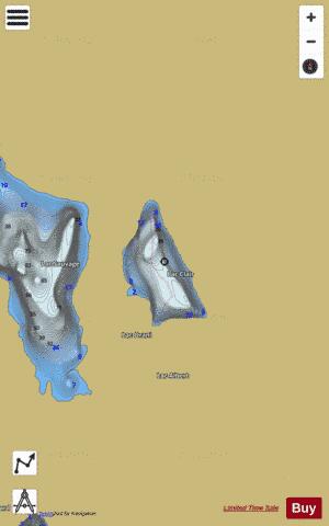 Clair Lac A depth contour Map - i-Boating App