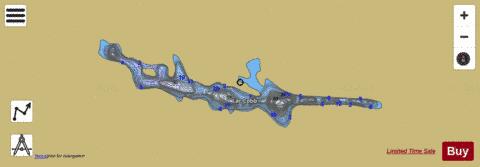 Cobb Lac depth contour Map - i-Boating App