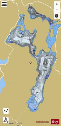 Coeurs Lac Des depth contour Map - i-Boating App