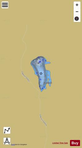 Cook Lac depth contour Map - i-Boating App