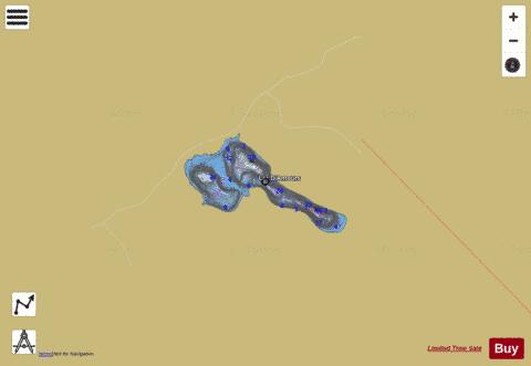 D Amours Lac depth contour Map - i-Boating App