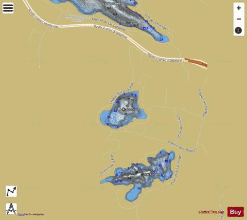 Dufour Lac depth contour Map - i-Boating App