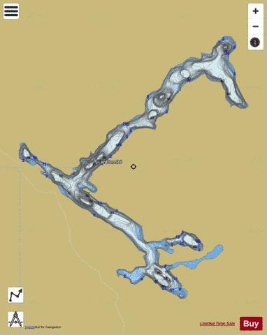 Eternite Lac depth contour Map - i-Boating App