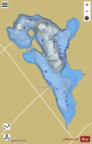 Lac Du Huit depth contour Map - i-Boating App
