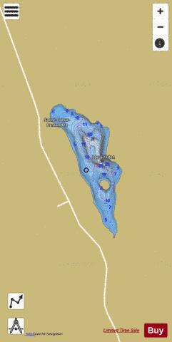 Islet Lac A L depth contour Map - i-Boating App