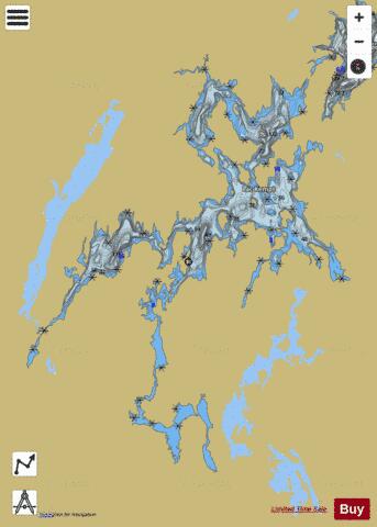 Lac Kempt depth contour Map - i-Boating App