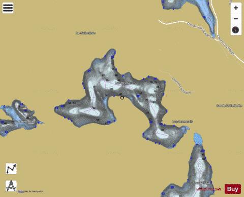 Lac Desmarais depth contour Map - i-Boating App