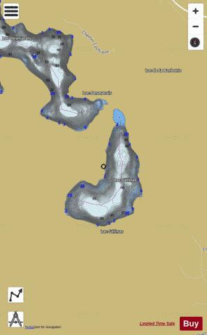 Lac G Linas depth contour Map - i-Boating App