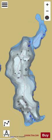 Lac Lefebvre depth contour Map - i-Boating App