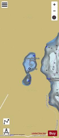 Lac Long depth contour Map - i-Boating App
