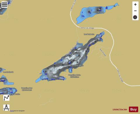 Lac Saint Denis depth contour Map - i-Boating App