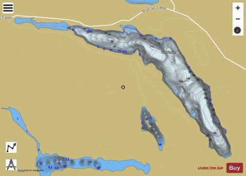 Lac Xavier depth contour Map - i-Boating App