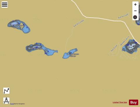 Lac Des Quatre Saisons depth contour Map - i-Boating App