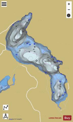 Lytton Lac depth contour Map - i-Boating App