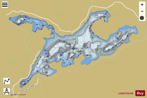 Major Lac depth contour Map - i-Boating App