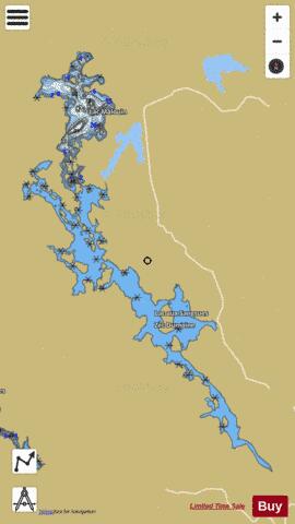 Malouin Lac depth contour Map - i-Boating App