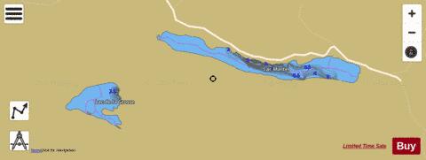 Martel Lac depth contour Map - i-Boating App