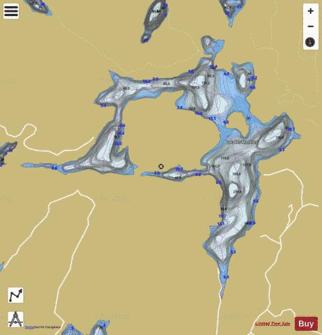 Lac Des Martres depth contour Map - i-Boating App