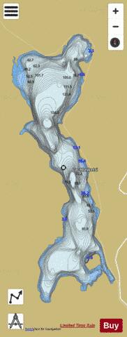 Masketsi Lac depth contour Map - i-Boating App