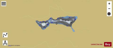 Mastigouche Petit Lac depth contour Map - i-Boating App