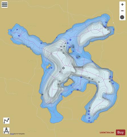 Murray Lac depth contour Map - i-Boating App