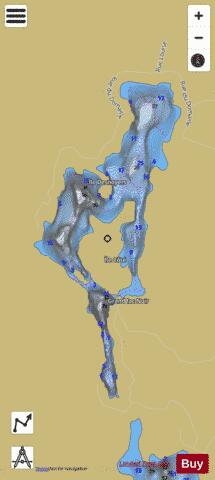 Noir Grand Lac depth contour Map - i-Boating App