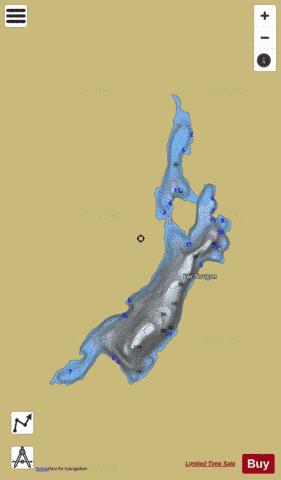 Nougon Lac depth contour Map - i-Boating App