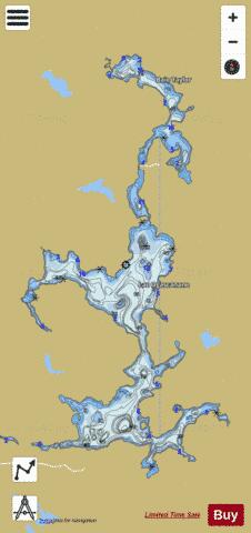 Ogascanane Lac depth contour Map - i-Boating App