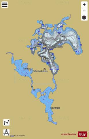 Lac Des Polonais depth contour Map - i-Boating App