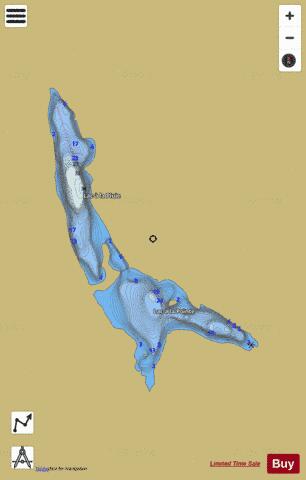 Lac A La Pointe Et Lac A La Pluie depth contour Map - i-Boating App