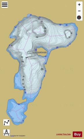 SAINT SERVAIS depth contour Map - i-Boating App