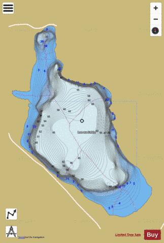 Sable Lac Au depth contour Map - i-Boating App