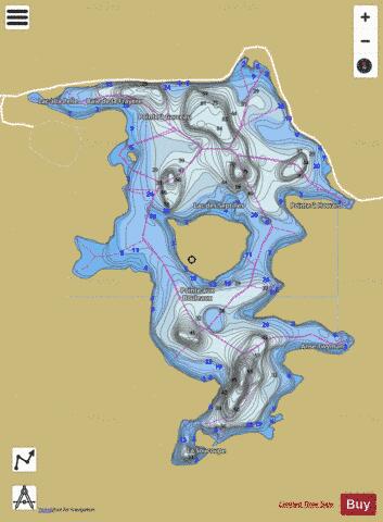 Sept Iles Lac Des depth contour Map - i-Boating App