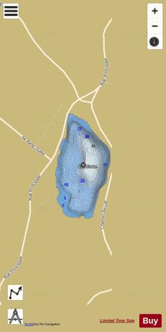 Stoke Lac depth contour Map - i-Boating App