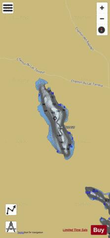 Terreur Lac depth contour Map - i-Boating App