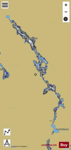 Lac Villiers depth contour Map - i-Boating App
