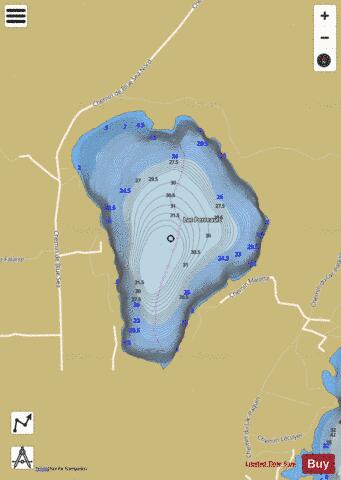 Perreault, Lac depth contour Map - i-Boating App