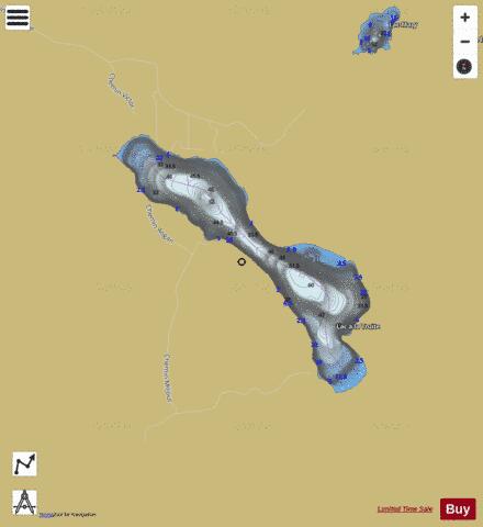 Truite, Lac a la depth contour Map - i-Boating App