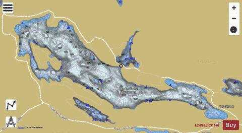 Trois Montagnes, Lac des depth contour Map - i-Boating App
