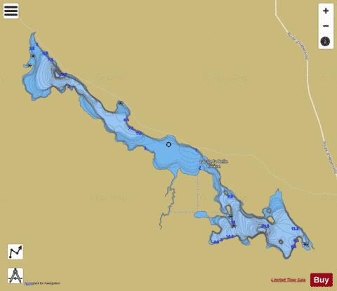 Belle Riviere, Lac de la depth contour Map - i-Boating App